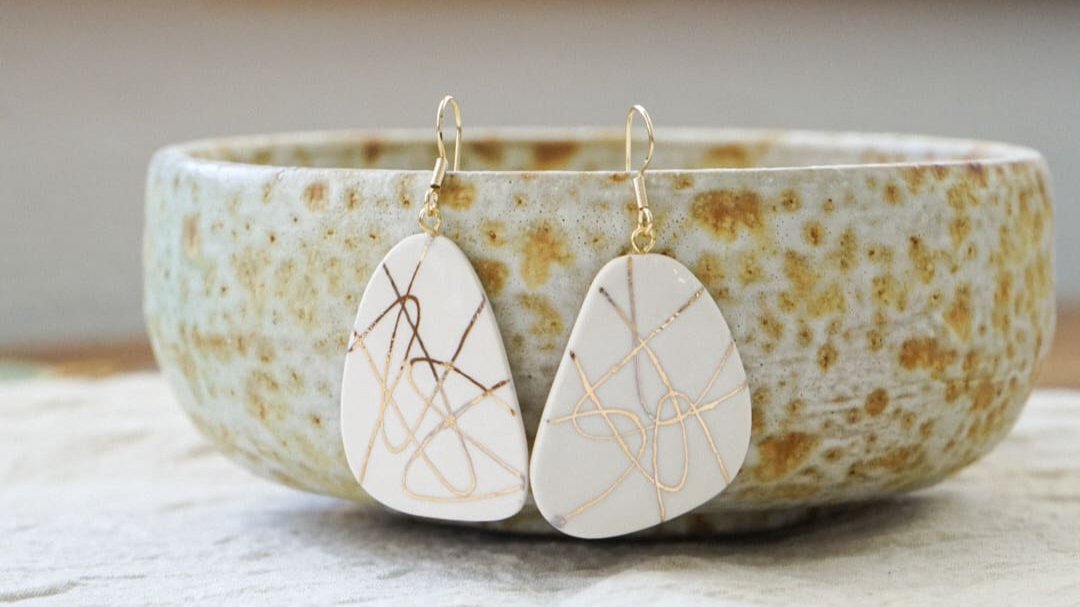 Brincos Porcelana Branco