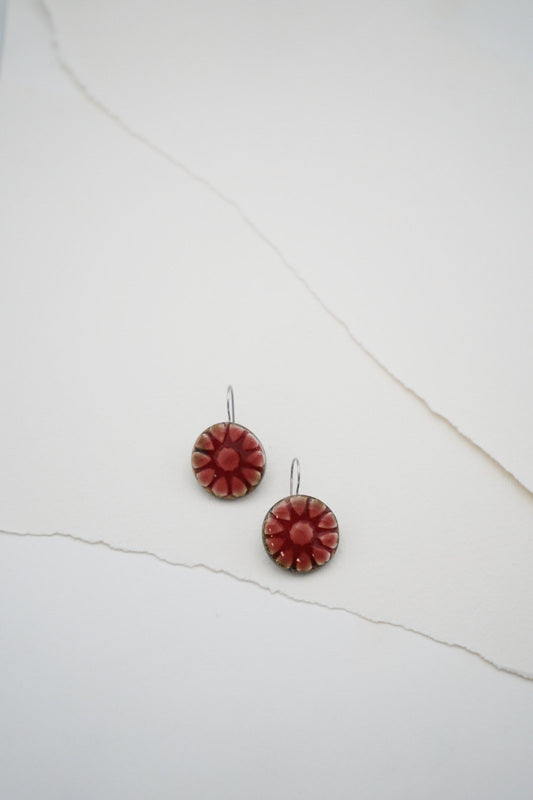 Boucle d'Oreille Azulejos Traditionnels Ronds