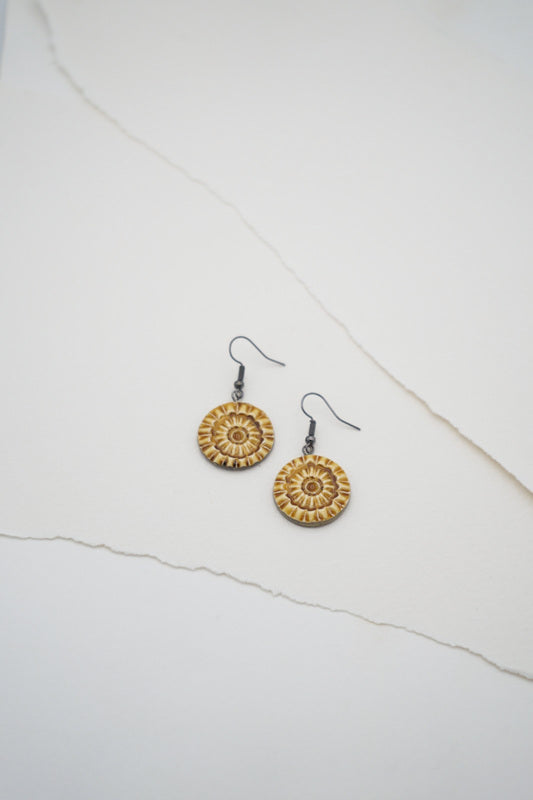 Boucle d'Oreille Azulejos Traditionnels Ronds