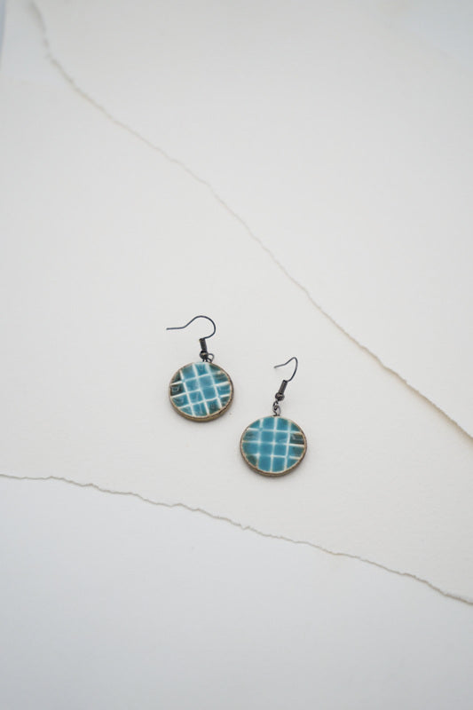 Round Chess Earring